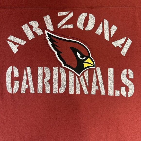 Arizona Cardinals Shirt Mens Medium Red NFL Football Long Sleeve Majestic Adult - Picture 3 of 7